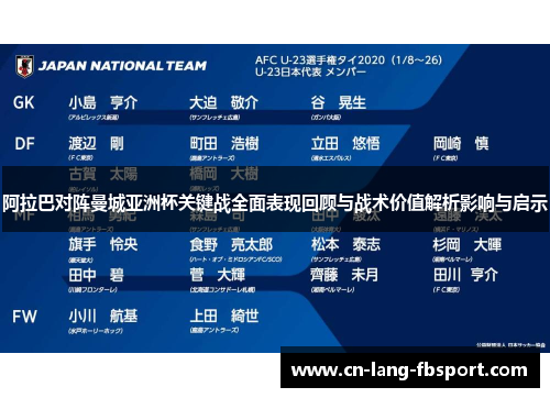 阿拉巴对阵曼城亚洲杯关键战全面表现回顾与战术价值解析影响与启示